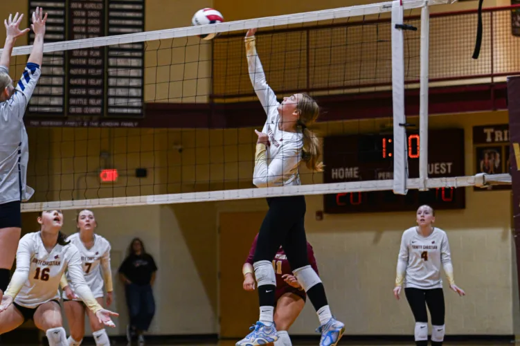 Trinity Christian volleyball sweeps Clay-Battelle in early-season matchup of county rivals